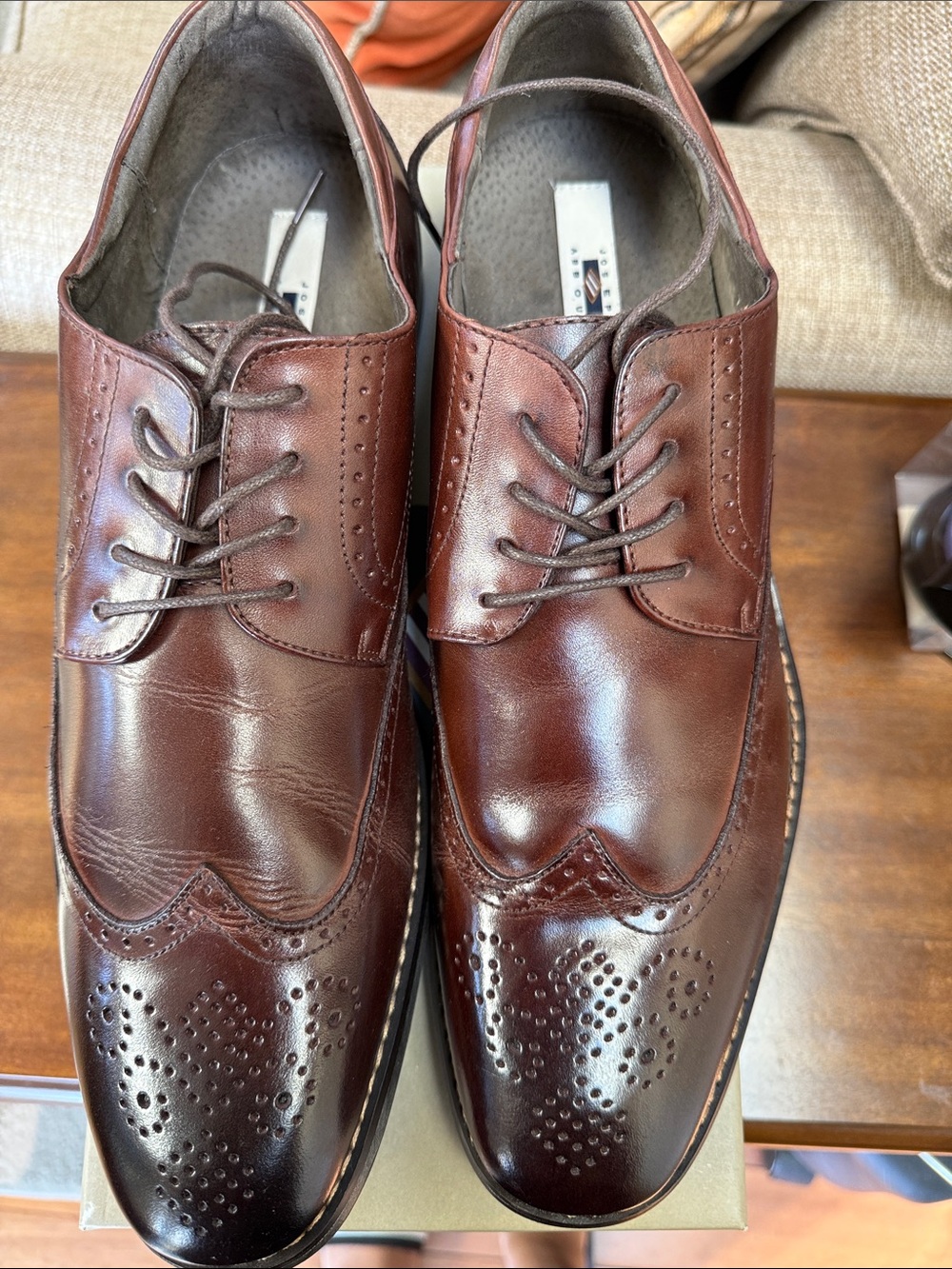 Jos. A. Bank Brown Leather Wingtip Derbys